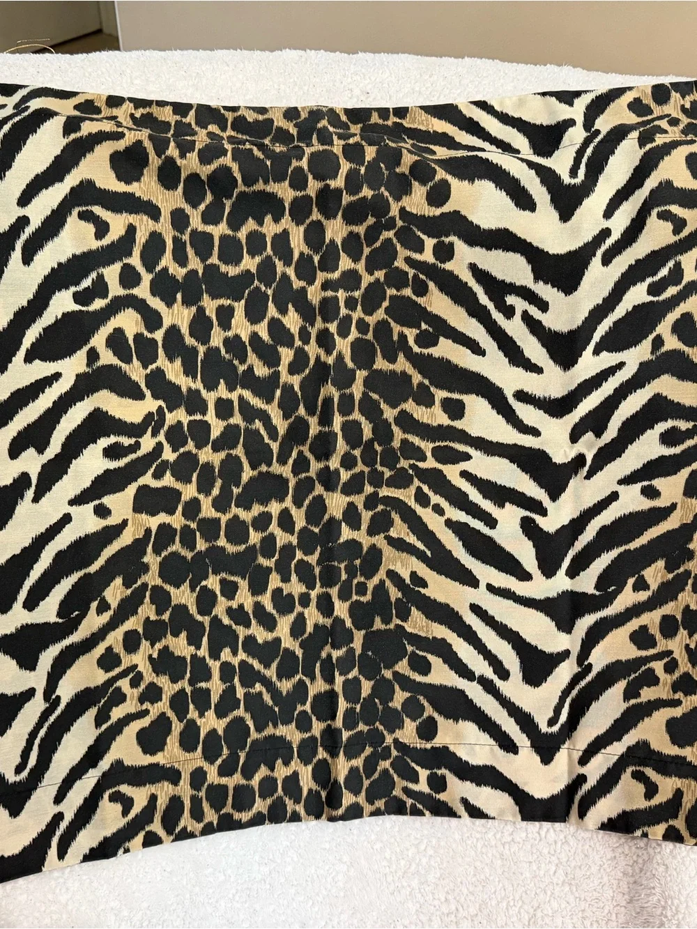 Full Size Animal Print Comforter Set - Tan & Black - Bold Leopard & Zebra Design